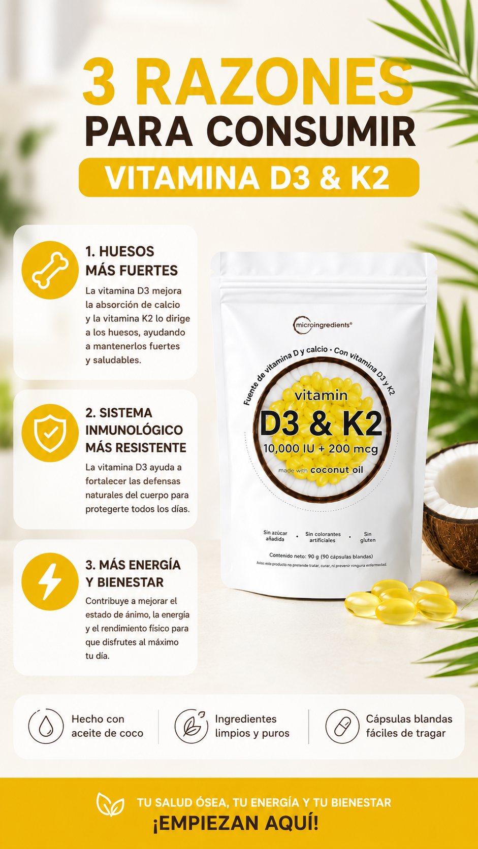 Vitamina D3 K2 Doypack Resellable