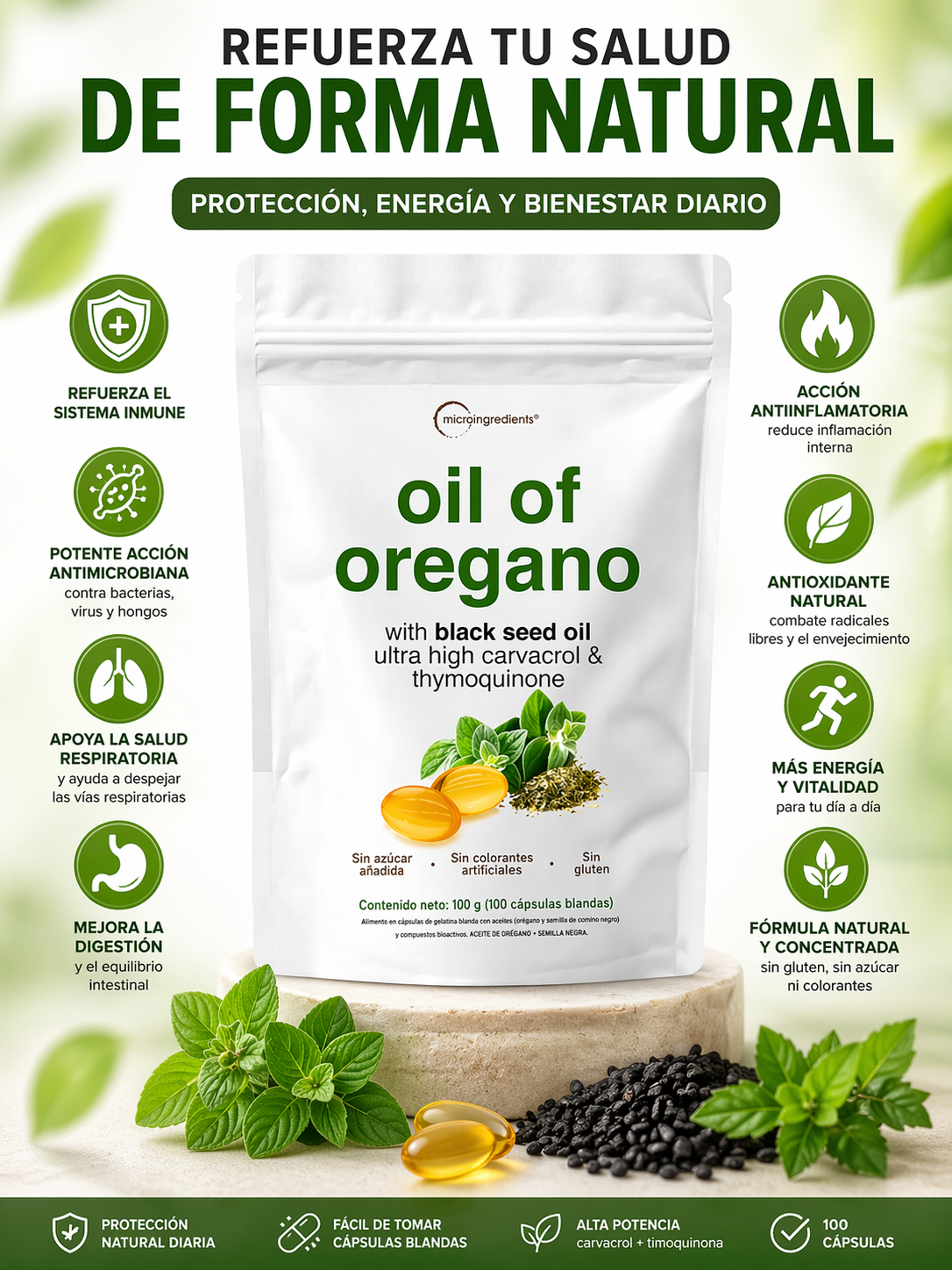 Aceite De Oregano Doypack Resellable